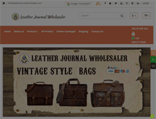 Tablet Screenshot of leatherjournalwholesaler.com